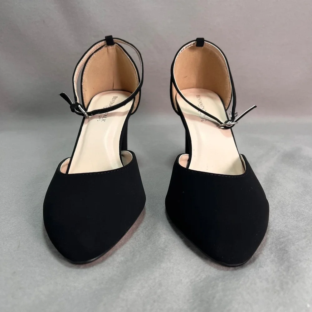 Benjamin Walk Touch Ups Amanda Black Modern Classic Dressy Heels 7M‎